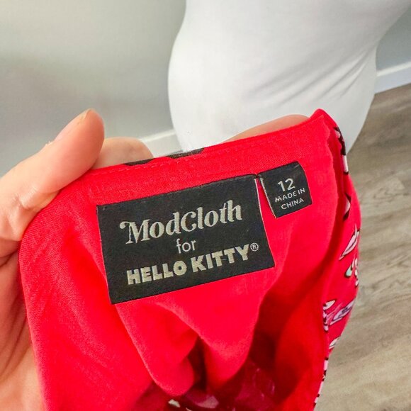 Modcloth Red Heart Print Midi Dress - Picture 8 of 15